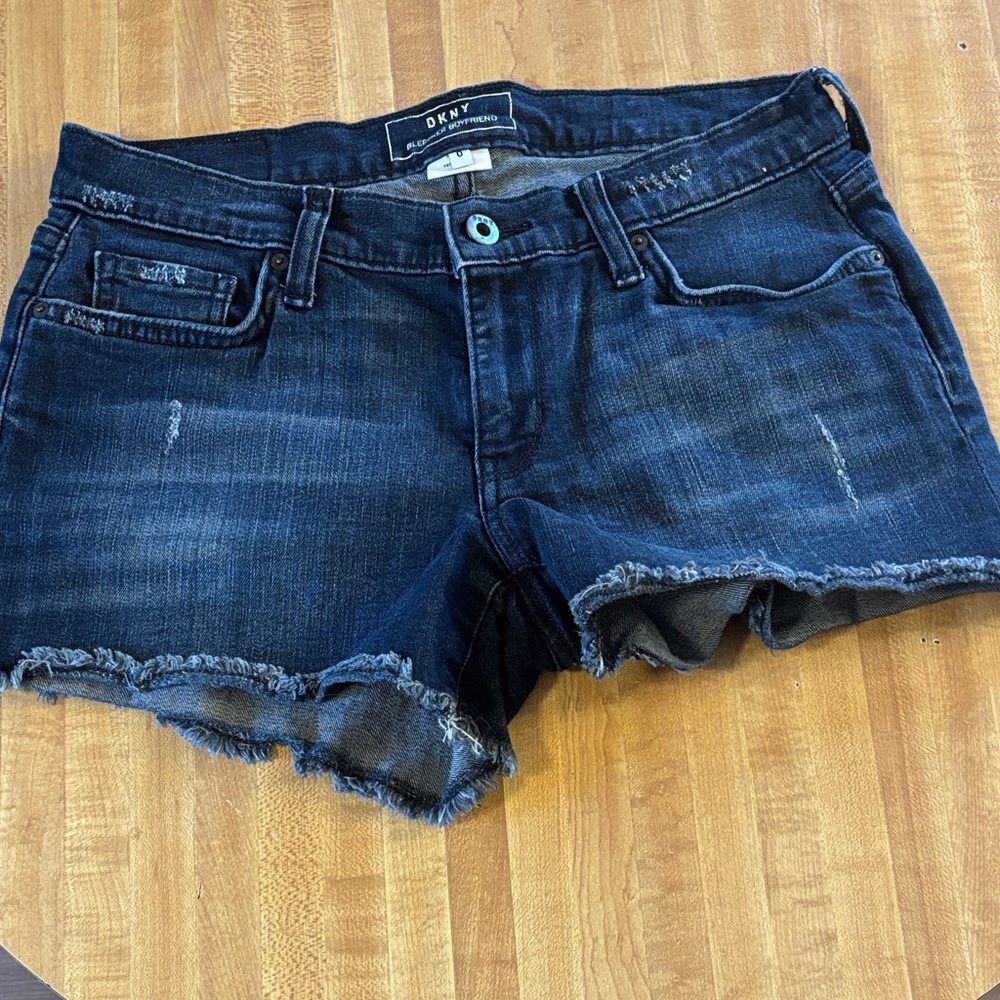 DKNY Blue Denim Bleecker Boyfriend Shorts Size 0